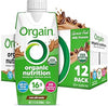Orgain Organic Grass Fed Dairy 16g Protein Shake, Café Mocha, 11oz, 12pk