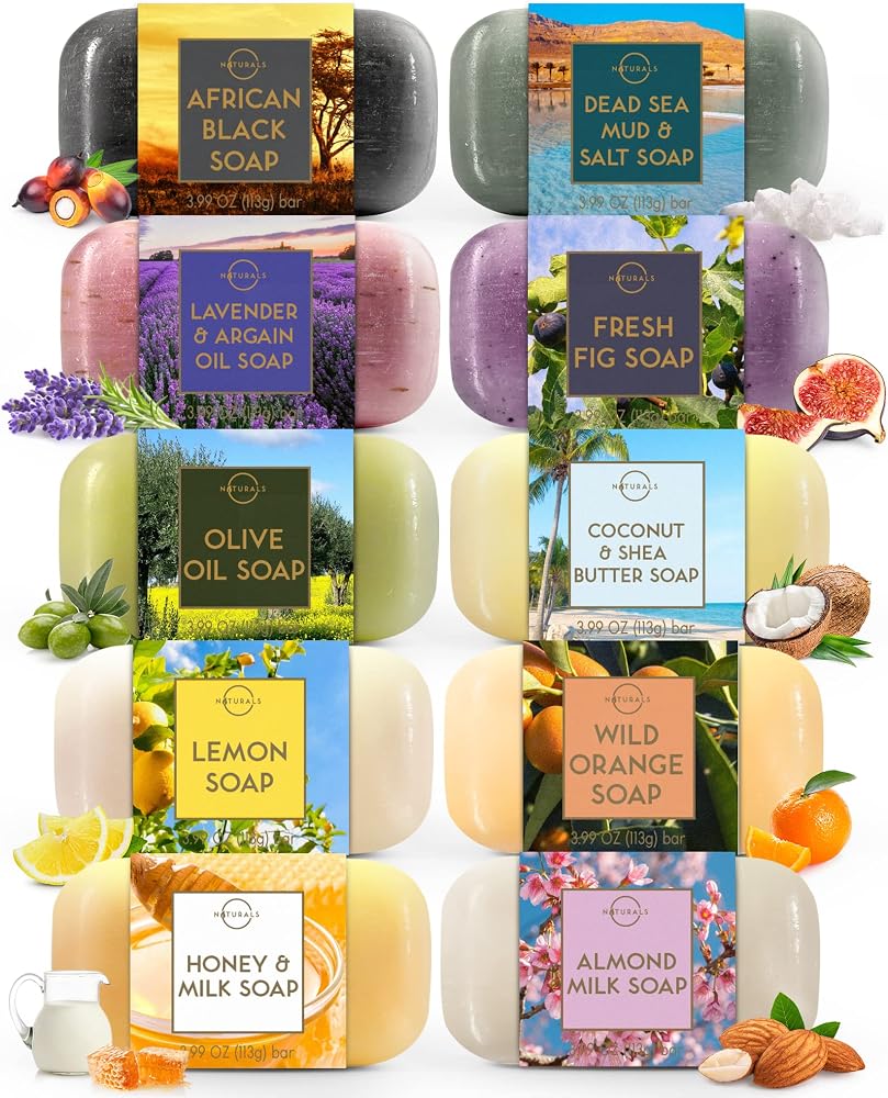 O NATURALS Natural Coconut Shea Butter Soap Bar - Gifts for Women - Personal Care