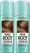 L'Oreal Paris Magic Root Cover Up Gray Hair Spray, 100% Gray Hair Coverage with Buildable, Lightweight, Transfer-Resistant, and Temporary Formula, Ammonia-Free, Light Brown, 2 oz (2 Count)