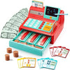 lalalark Cash Register Toy for Kids – Detachable Write & Erase Pad, Play Money, Credit Card, Grocery Store Playset, Preschool Activities, Educational Learning Toy, Birthday Gift