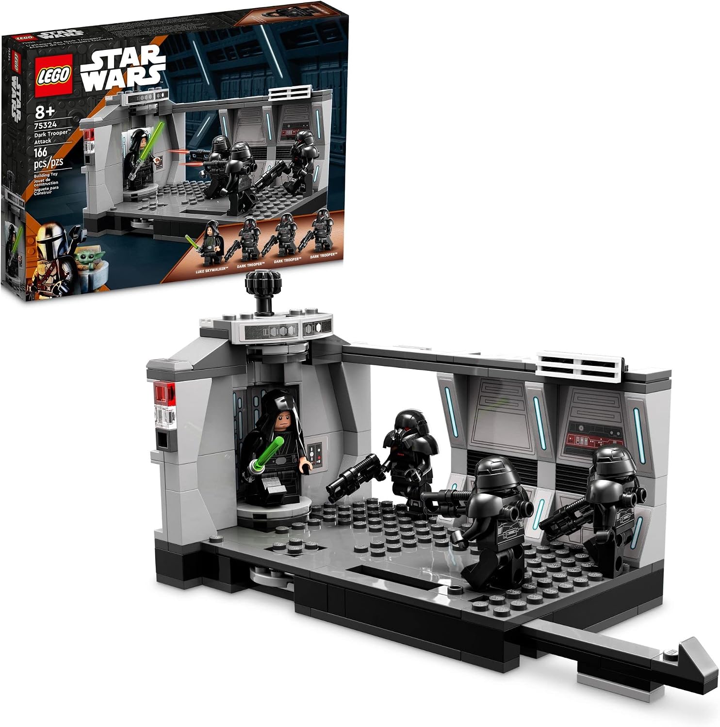 LEGO, Star Wars Dark Trooper Attack 75324 Building Toy Set for Kids, Boys, and Girls Ages 8+ (166 Pieces), 1 Count