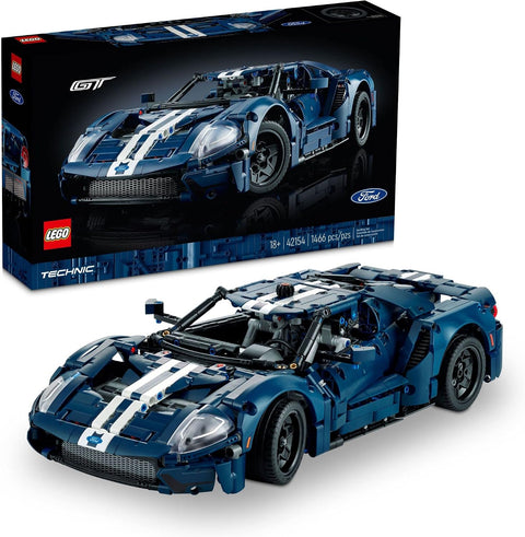 LEGO Technic 2022 Ford GT 42154 Car Model Kit for Adults to Build, Collectible Set, 1:12 Scale Supercar with Authentic Features, Gift Idea that Fuels Creativity and Imagination
