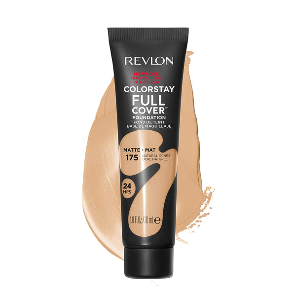 Revlon Liquid Foundation, ColorStay Face Makeup for Normal and Dry Skin, Longwear Full Coverage with Matte Finish, Oil Free, 175 Natural Ochre, 1.0 Oz