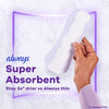 Always Panty Liners for Women Anti-Bunch Xtra Protection Daily Liners, Long, Unscented, 10 - Image 3