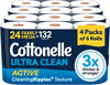 Cottonelle Ultra Clean Toilet Paper, 24 Family Mega Rolls=132 Regular Rolls - Image 1