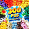 300 PCS Building Bricks Compatible with Lego Classic - 300 Pieces Basic Bulk Building Blocks in Random Color - Mixed Shape (300PCS)