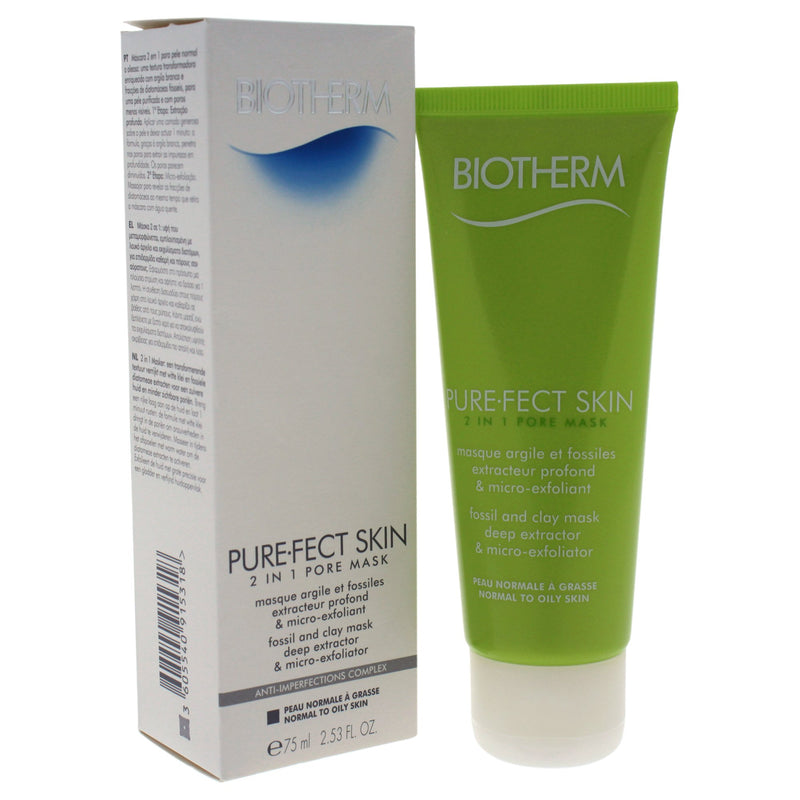 Biotherm Purefect Skin 2 In1 Pore Mask - Hydrating & Refining, 2.529 oz