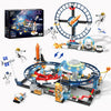 2 in 1 Space Roller Coaster Building Set, UFO Satellite Capsule Buildable Coaster Toy, Creative STEM Construction Kit, Gift for Boys Girls Kids Ages 6+