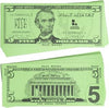 Learning Advantage Five Dollar Play Bills, Set of 100 Paper Bills