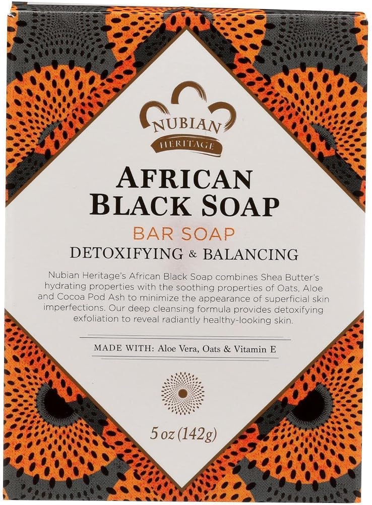 Nubian African Black Soap Bar, 5 Ounce - Personal Care