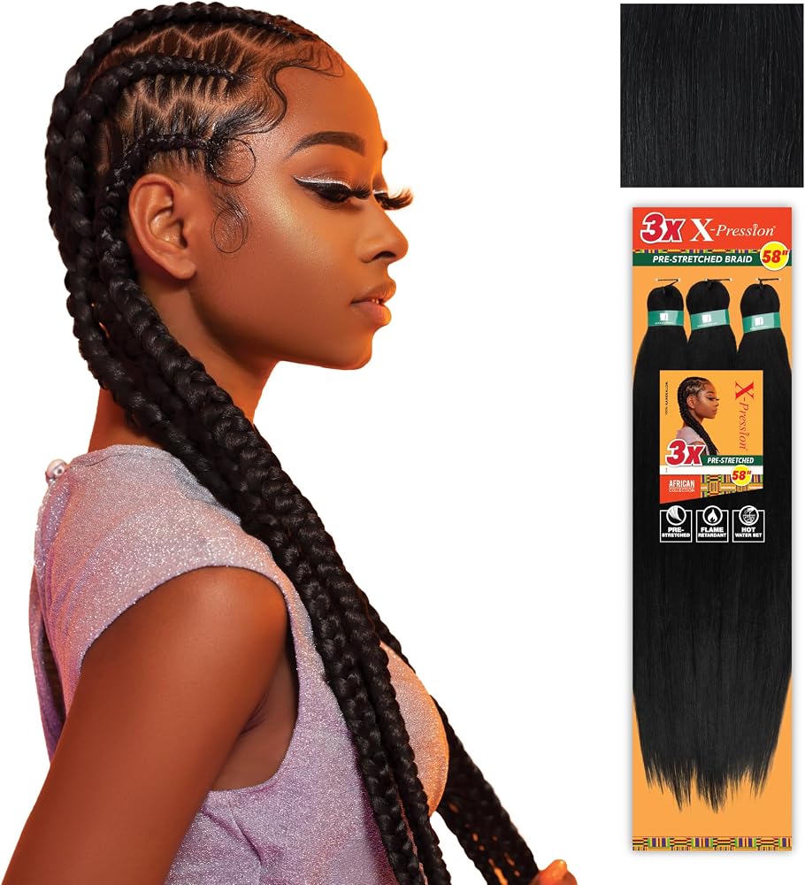 Sensationnel X-Pression Prestretched Braids-3X 58in,3pk SM1B/27