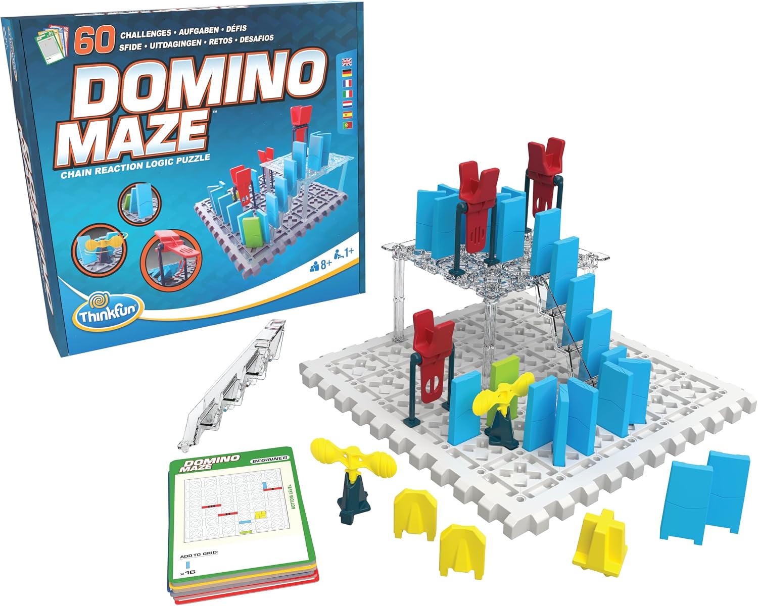Think Fun 44001012 ThinkFun Domino Maze STEM Toy and Logic Game for Boys and Girls Age 8 and Up - Combines the Fun of Dominos With the Challenge of a Puzzle