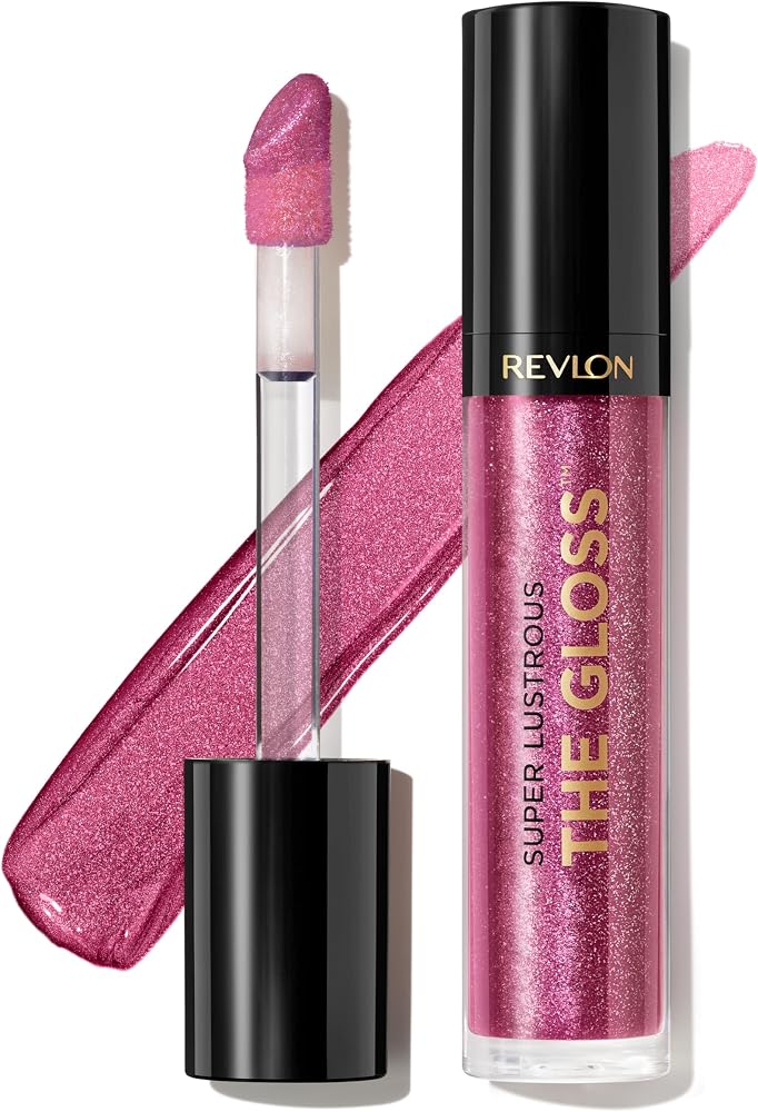 Revlon Super Lustrous Lip Gloss, Non-Sticky, Hydrating, High Shine Finish, 275 Dusk Darling, 0.13 oz