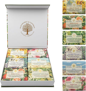Wavertree & London Scented Soap Bars Gift Set, 6 Fancy Bath Soap Bars - Personal Care