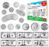 Simply magic 48 PCS Large Double-Sided Magnetic Money - Money Manipulatives
