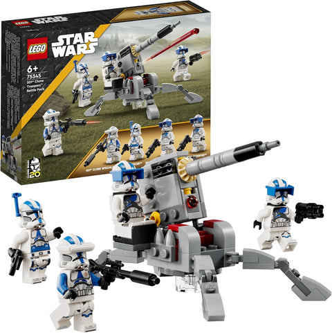 Lego Star Wars 75345 501st Legion Clone Troopers Battle Pack - Collector's Building Game - Canon AV-7 & 4 Minifigures - Gift for Boys Aged 6+ & Clone War Fans