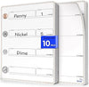 Scribbledo Coin Practice 9”x12” Small White Board Dry Erase Sheets Math Manipulatives 2nd Grade Money Learning Homeschool Supplies Teacher Students Classroom Pack of 10 Sheets