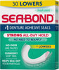 SEA BOND Denture Adhesive Seals, Fresh Mint, Lowers 30 Count (1 Pack) - Image 1