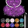 4000PCS 4mm Resin Dark Purple Rhinestones in Bulk (Dark Violet), Bedazzling Flatback Crystals for Crafts DIY Nail Decoration, Gems for Tumbler Shoes Clothing Fabric