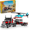 LEGO Creator 3 in 1 Flatbed Truck with Helicopter Toy, Transforms from Flatbed Truck Toy t - Image 1