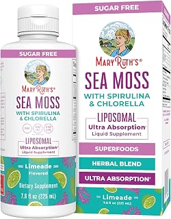MARYRUTH'S Sea Moss with Spirulina and Chlorella Liposomal, 15 Servings