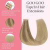 GOO GOO Tape in Hair Extensions Human Hair 14" 50g 20pcs #2/6/18 - Image 3
