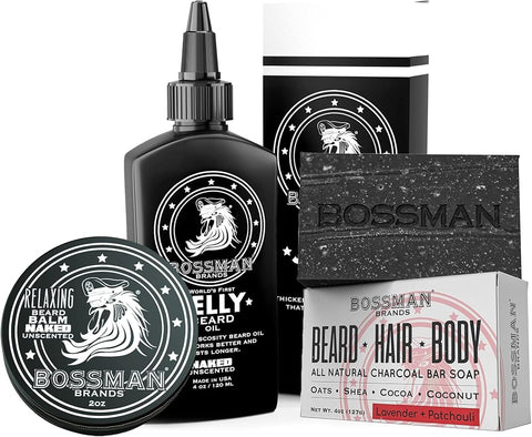 Bossman 4-in-1 Charcoal Soap Bar for Men (4 oz) - Emerald - Personal Care
