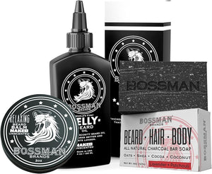 Bossman 4-in-1 Charcoal Soap Bar for Men (4 oz) - Emerald - Personal Care