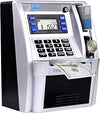 ATM Piggy Bank for Real Money for Kids Adults,Toy Money Bank with Card,Password,Coin Recognition,Bill Feeder,Balance Calculator,Electronic Money Safe Coin Box,Hot Gift for Boys Girls