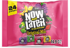 Now and Later Candy, Original Mix, Chewy and Fruity, 24 count