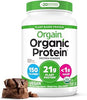 Orgain Organic Vegan 21g Protein Powder, Creamy Chocolate Fudge, 2.03 lb