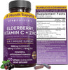 Viva Naturals Elderberry with Vitamin C and Zinc for Adults - 5 in 1 Sambucus Black Elderb - Image 1