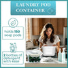 Skywin TidyFriend XL Laundry Pods Container with Lift Up Lid, 15" x 8.7" x 5.3" (Holds 150 - Image 5