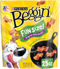 Purina Beggin' Fun Size Dog Treats, Original with Bacon, 25 oz Pouch - Image 1