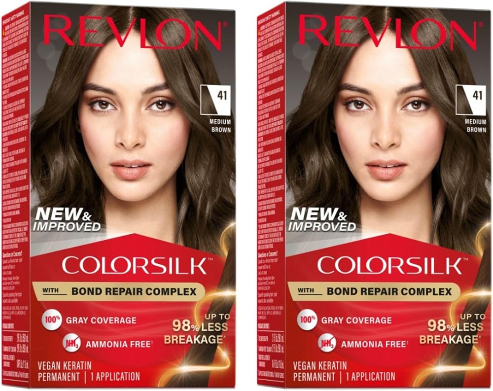 Revlon ColorSilk Beautiful Color 41 Medium Brown 1 ea (Pack of 2)