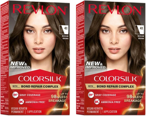 Revlon ColorSilk Beautiful Color 41 Medium Brown 1 ea (Pack of 2)