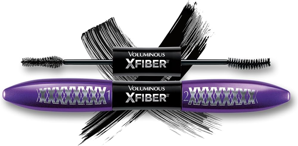 L'Oreal Paris Voluminous X Fiber Washable Mascara, Blackest Black, 1 Tube - Personal Care