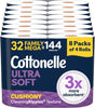 Cottonelle Ultra Soft Toilet Paper, 32 Family Mega Rolls=144 Regular Rolls - Image 1