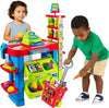 Supermarket Playset for Kids — Grocery Store Pretend Play with Toy Shopping Cart, Cash Register, Scanner & Play Food Accessories – Fun Gift for Ages 3+