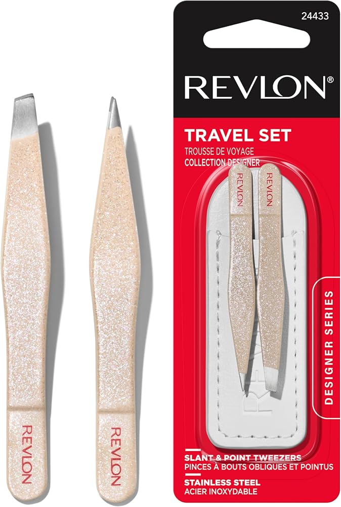 Revlon Designer Series 2-Piece Mini Tweezer Set For Travel