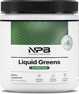 Nature's Pure Blend Super Greens Powder – Organic Greens Superfood Powder Supplements for Green Juice & Smoothie – Probiotic - Drink Mix for Energy Wellness and Digestion (Matcha Flavor, 30 Servings)