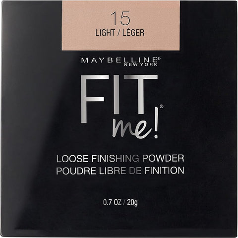 Maybelline Fit Me Loose Setting Powder, Face Powder and Finishing Makeup, Light, 1 Count