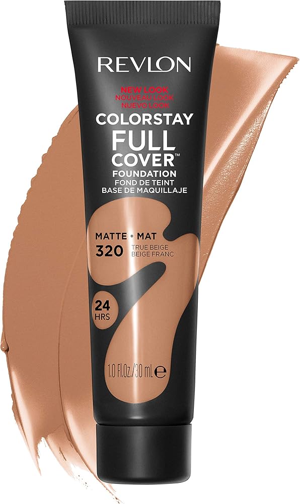 BIGTOPDEALSUSA Beauty Gift Set, Revlon ColorStay Full Cover Foundation 410 Toast, L'Oréal Paris Revitalift Face & Neck Moisturizer, Revlon Satin Ink 011 Own It & Concealer 078 Truffle