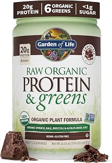 Garden of Life Raw Organic Protein & Greens Powder, Chocolate, 20 Servings