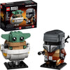 LEGO BrickHeadz Star Wars The Mandalorian & The Child 75317 'Baby Yoda' Building Toy, Collectible Model Figures Set, Gift Idea for Teens