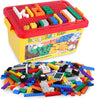 burgkidz Premium Building Blocks Set: Storage Box with Baseplate Lid