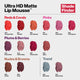 Revlon Ultra HD Lip Mousse Hyper Matte, Longwearing Creamy Liquid Lipstick in Plum / Berry, Rocky Plum (845), 0.2 oz