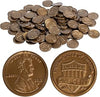 LEARNING ADVANTAGE Play Pennies, Set of 100 Plastic Coins