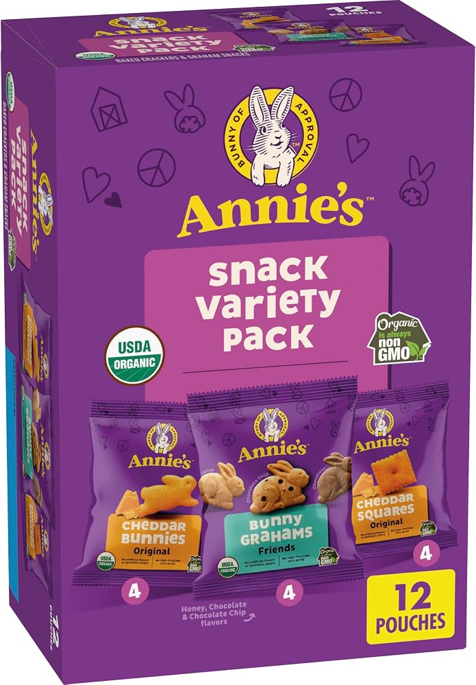 Annie's Organic Snack Cracker Variety Pack, 12ct, 11 oz