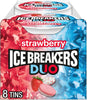 ICE BREAKERS Duo Cool Strawberry Sugar-Free Mints Tins, 1.3 oz, 8 ct - Image 1